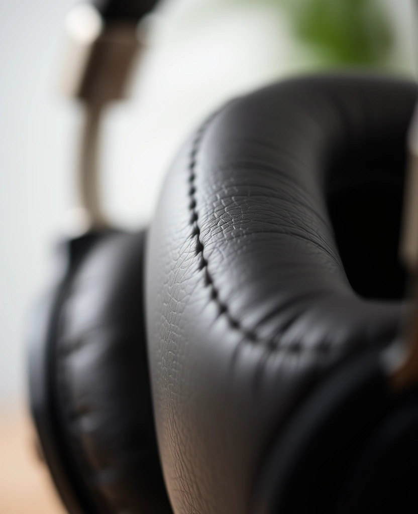Aura One premium leather ear cushion detail