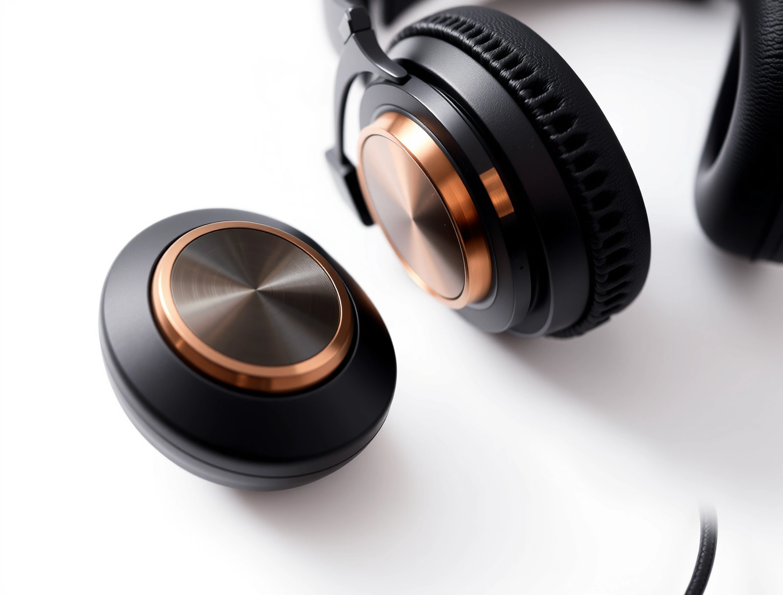 Aura One headphones detailed view showing premium materials and craftsmanship
